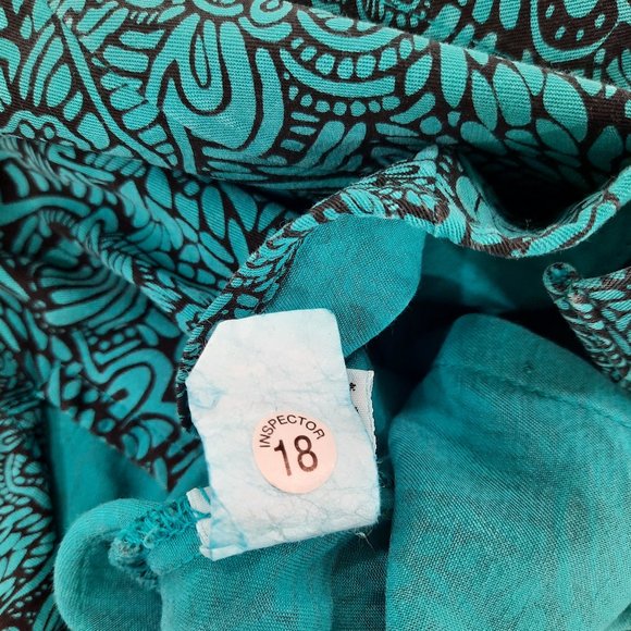 Tianello 90s turquoise button down blouse - excellent condition - Picture 9 of 12